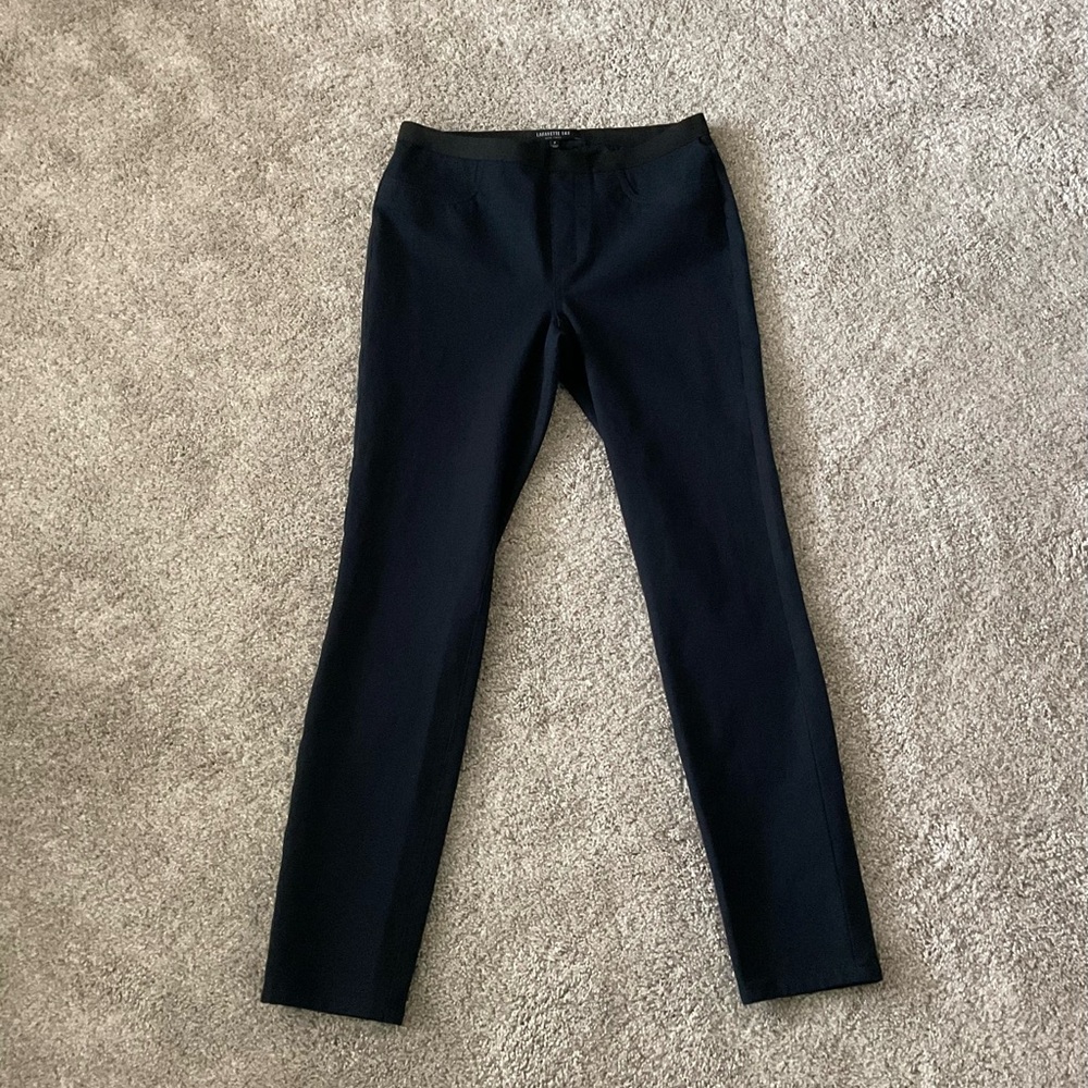 Lafayette 148 New York Denim Gansevoort Pull On Leggings Pants Blue P